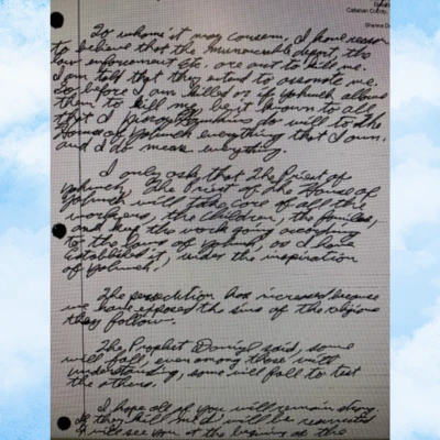 Yisrayl Hawkins holographic will, House of Yahweh